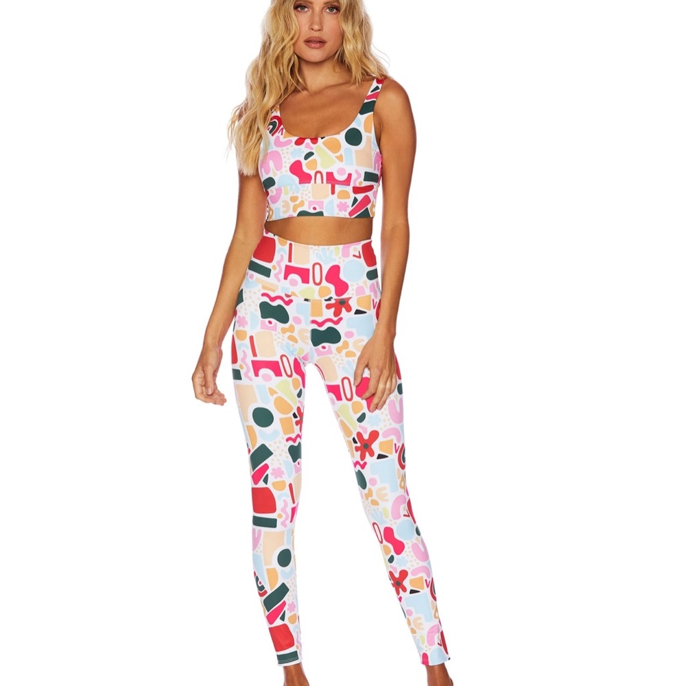 Beach Riot Piper Legging -Vibrant Abstract Shapes